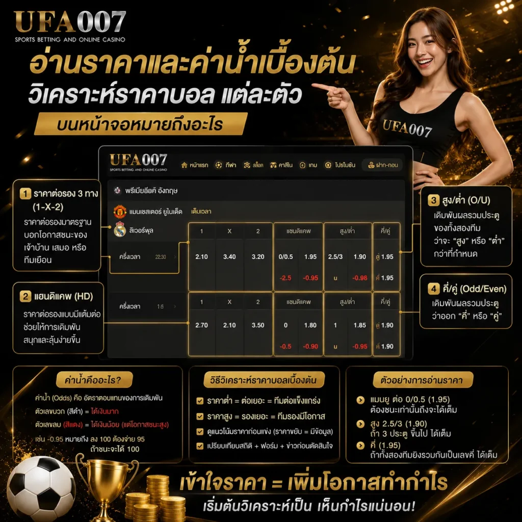 วิธีแทงบอล ufa007